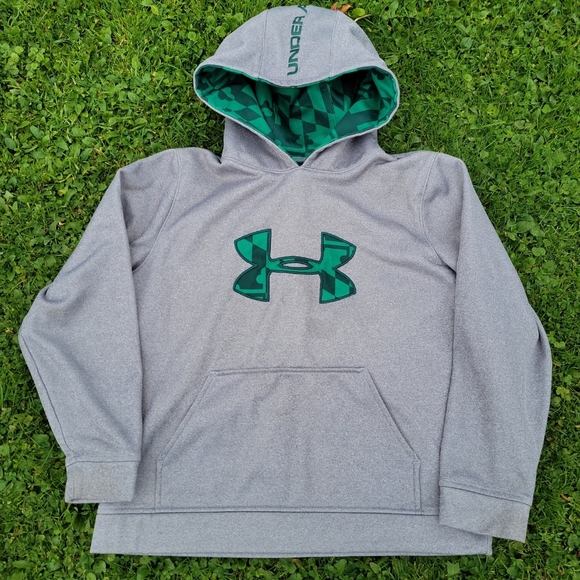 UNDER ARMOUR STORM HOODIE CAMO GRAY GREEN YOUTH BOYS LARGE YL LOT OF 3 - Picture 5 of 7